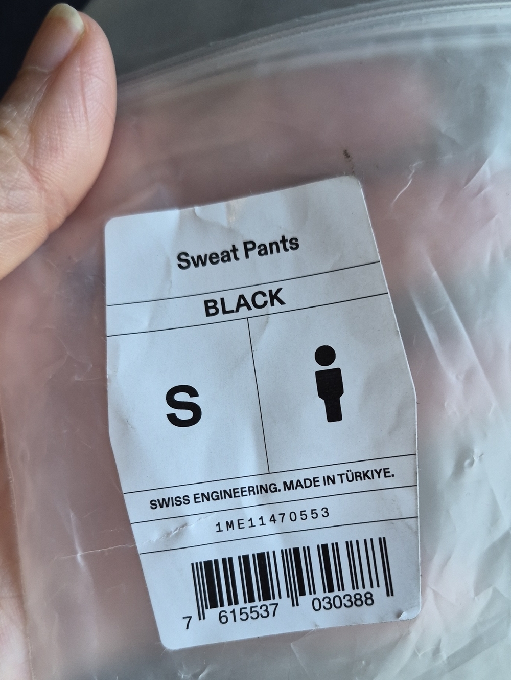 NWT On Running Sweat Pants Black Jogger Sweatpants Mens Size Small Very Soft - Picture 2 of 12
